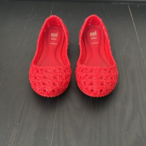 Mini Melissa campana ballet flat in red size 1 - Picture 3 of 12